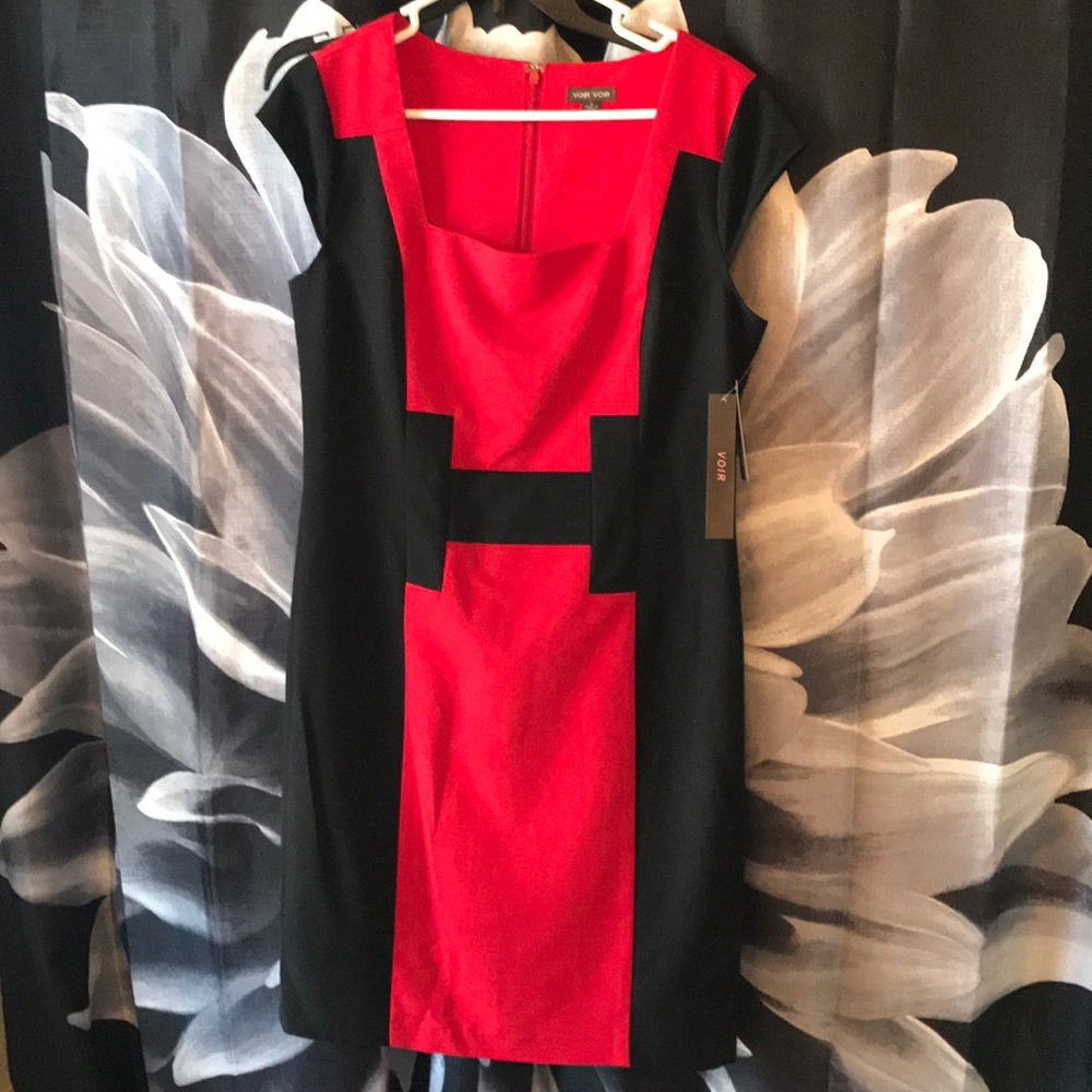 NWT✨voir voir red and black dress